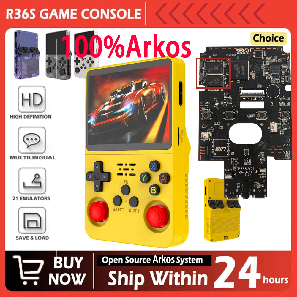 R36S New 100% Arkos System Ret - Retro Handheld Game Console R36S ulasan dan harga